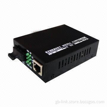 10/100/1,000Mbps Gigabyte Optical Fiber Media Converter with 5 to 90% RH Humidity Range